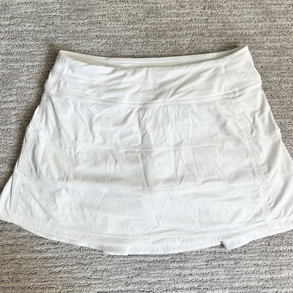 Lululemon Pace Rival Mid-Rise Tennis Skirt - Size 4 White